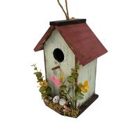 Colgante - Linda madera al aire libre, madera para los colibríes ruiseñores, Hotel Garden Nesting Box para Robin Nester Wild Birds | Decoraciones de patio trasero
