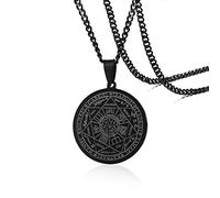 Colgante mágico de siete arcángeles con sello talismán de ángel, collar oculto de Gabriel Zadkiel Samael Rafael, acero inoxidable, encantador y profesional