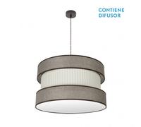 Colgante marron modelo home 3luces marron-beis fabrilamp