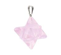 Colgante Merkaba en Cuarzo Rosa