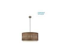Akunadecor colgante alexandra cuero/madera oscura regulable