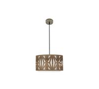 Fabrilamp colgante regulable modelo katerina 1xe27 cuero/madera oscura