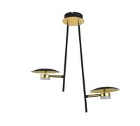 Colgante ciudad del cabo 2l 12w 4000k negro/oro 52x49x15 cm 1080 lm di
