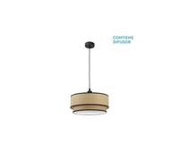 Colgante metal color negro serie roque 50cm