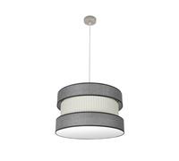 Colgante niquel/gris-beis modelo home 2luces regulable fabrilamp