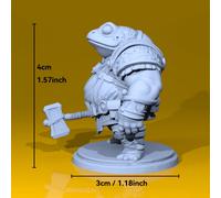 Colgante Mini Rana para Juegos - Accesorio de Paladín Rana DND con , Figura Sin Pintar para Juegos de Mesa, Regalo y Exhibición, Compatible con Juegos DND