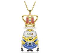 Colgante Minions King Bob, Pavé, Multicolor, Acabado en oro de 18 quilates OS