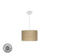Colgante moda 1xe27 blanco/cañizo claro regx30x30