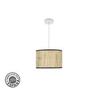 Colgante moda 1xe27 blanco/cañizo oscuro regx30x3