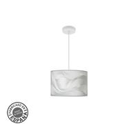 Colgante moda 1xe27 blanco/ola gris regx30x30cm