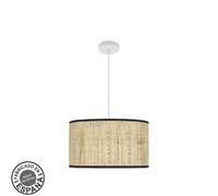 Colgante moda 2xe27 blanco/cañizo oscuro regx40x40cm c/difusor