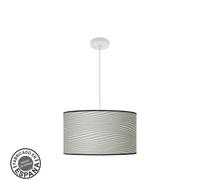 Colgante moda 2xe27 blanco/surco gris regx40x40cm c/difusor