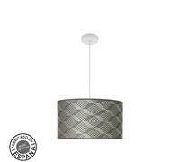 Colgante moda 2xe27 blancoetris gris regx40x40cm c/difusor