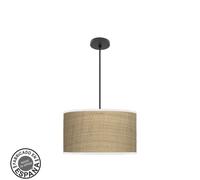Colgante moda 2xe27 negro/cañizo claro regx40x40 c/difusor