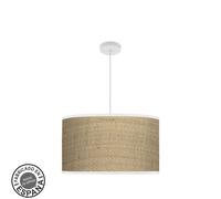 Colgante moda 3xe27 blanco/cañizo claro regx50x50cm c/difusor