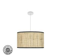 Colgante moda 3xe27 blanco/cañizo oscuro regx50x50cm c/difusor