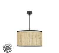 Colgante moda 3xe27 negro/cañizo oscuro regx50x50 c/difusor
