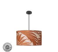 Colgante moda 3xe27 negro/hoja caldera regx50x50cm c/difusor