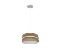 Colgante natalia 1xe27 blanco/saco-blanco regx30x30 cm