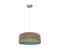 Colgante natalia 1xe27 niquel/saco-turquesa regx40x40 cm