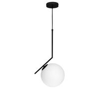 Colgante negro con tulipa esférica de la serie aimee de interlusa
