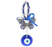 Colgante Ojo Turco Amuleto Mariposa Cristal Azul para Decoración y Protección del Hogar Accesorios de Pared Ornamentales para Interiores