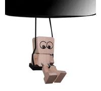 Colgante oscilante para espejo retrovisor | Figura de hombre con patas de madera oscilante interior del vehículo | Decoración para interior de coche y espejo retrovisor, para SUV Minivan Pickup