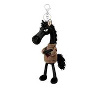 Colgante para bolso de caballo, bonito colgador de figura de felpa, símbolo del año con tema de suerte, textil para llevar muñecas, decoración de bolso con aspecto divertido, compañero diario p