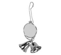 Colgante para Coche de Aluminio Plata, Campana Pequeña Decorativa | Adorno Creativo y Elegante, para Mochila y Equipaje, Uso Versátil en Interior Coche y Árbol Navideño