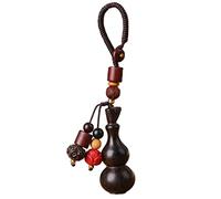 Colgante para Coche, Handmade Wooden Gourd Keychain Lanyard Pendant(A)