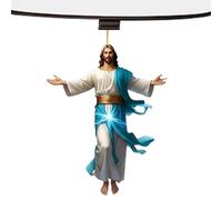 Colgante para espejo retrovisor de coche - Decoración interior vehículo Jesús de acrílico 2D - Para colgantes espejo coche, para SUV, mujeres y hombres, vacaciones, viaje, guía de desplazamiento