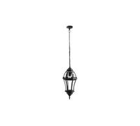 Abrila Becrux Negro - Colgante Exterior Clásico Aluminio / Cristal 44 Ip
