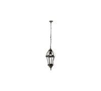 Colgante exterior aluminio becrux 1xe27 neg/oro regx24x24 cm ip44