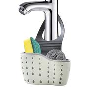 colgante para grifo - Correa para fregadero de cocina | Soporte de jabón suave de doble capa, portátil, fácil de usar, sin instalación para esponja, cepillo, jabón y toalla