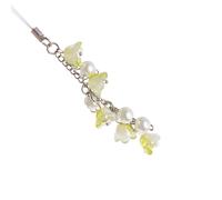 Colgante para teléfono con forma de flor, cadena para teléfono con diseño de lirios del valle, colgante para teléfono con forma de flor, ideal