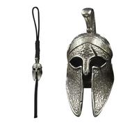 Colgante Paracord de casco antiguo - de latón con botones de pulsera y rotos a mano | Accesorio decorativo para manualidades para el hogar, lugar de trabajo, regalo único