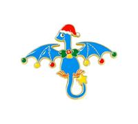 Colgante Party Serie navideña de dibujos animados, diseños de broches, insignias de dinosaurios voladores y lindas (C, 3X3CM)