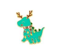 Colgante Party Serie navideña de dibujos animados, diseños de broches, insignias de dinosaurios voladores y lindas (B, 3X3CM)