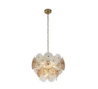 Colgante Pendelleuchte Cristal Metal Ø 45CM Muy Artístico Ajustable Salón
