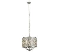 Colgante Pendelleuchte Cromo Transparente Ø 44CM 5x E14 Cristal Metal Nouveau