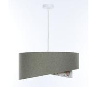 Colgante Pendelleuchte E27 Redondo Ø 50CM Blanco Verde Floral Tela dormitorio