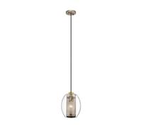 Colgante Pendelleuchte Redondo Ø 21,6CM Angosto Metal Cristal E27 Cocina Mesa