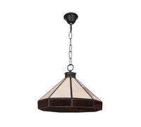 Colgante peq.adarve 1xe27 negro/beis/marron regx30x30 cm