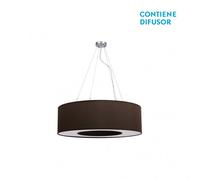 Colgante peq. haiti 4xe27 cromo/marron regx50x50 cm