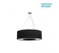 Colgante peq. haiti 4xe27 cromo/negro regx50x50 cm