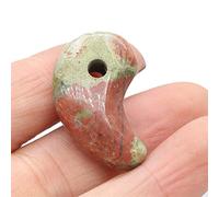 Colgante Perforado De Coma De Jade De Cuarzo Rosa De Piedra Natural Para Fabricación De Joyas, Accesorios Para Collar Y Pendientes, Abalorio De Gema,unakita