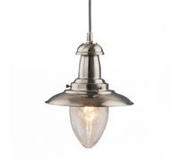 Colgante Plata Mesa de Comedor Cristal Metal E27 Ø18 CM Redondo Pendelleuchte