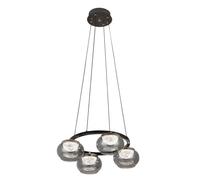 Colgante pompeya 4l neg 28w 3000-4000-6000k c/remoto y reg.intensidad