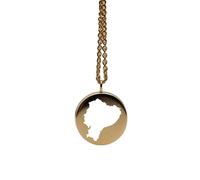 Colgante redondo de 24 mm y 1,5 mm de grosor con mapa de Ecuador en plata de ley chapada en oro de 14 k. Dije de la Tierra. Delicada joyería de viaje. Medallón grabado de aventura. LKB_MAP_461