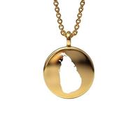 Colgante redondo de 24 mm y 1,5 mm de grosor con mapa de Sri Lanka, chapado en oro de 14 k, con diseño de la Tierra, joyería de viaje delicada | Medallón grabado de aventura | LKB_MAP_601